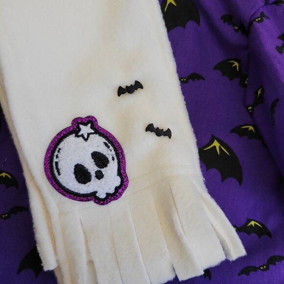 Spooky Bats 2pc Halloween Outfit/scarf set for 11" Mattel Child Grogu Yoda dolls - Picture 6 of 9